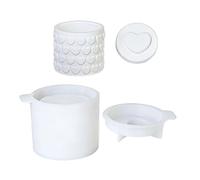 Easy Releasing Silicone Mold Heart Pattern for Making Decorative Storage Box and Jewelry Storage Versatile Project Craft Molds