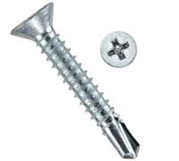 Easy Self Drilling Screws Length: 25mm ( Pack Of: 20 ) Countersunk Self Tapping Screws For Metal, Steel, Roofing, Windows