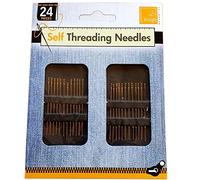 Easy SELF Threading Needles 24 Pack Hand Sewing Knitting Simple Sewing