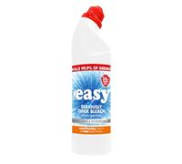 Easy Seriously Thick Bleach 750ml for Toilets, Drains, Bathrooms, Kitchens, Crystal White Gel Powerful Disinfectant Cleaner, Removes Tough Stains, Germs & Odours, Household Cleaning