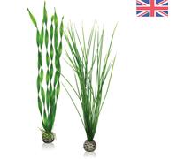 biOrb Fish Tank Decorations, Large Green Plant Set With Weighted Balls (Set of Two Aquarium Plants), Artificial Fish Tank Plants For Pop Of Colour, Natural-Looking Aquarium Decor For Scenic Background