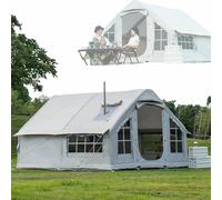 Easy Setup Inflatable Camping Tent with Built-in Air Pump, Waterproof for 6-8 People, for Outdoor Picnics and Glamping