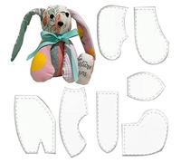 Easy Sewing Patterns - Multi-Size Soft Plush Bunny Template,Lovely Rabbit Manual Sewing Ruler Template Set for Spring Easter Decoration