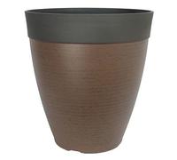 Easy Shopping® 14" Gala Planter Plant Pot Indoor Home Outdoor Garden Flower Tree Plastic Planter Attractive Planters Made From 100% Recycled Plastic (Walnut Stone)