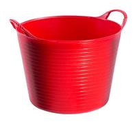 Easy Shopping 14 Litre Flexi Tub Garden Home Flexible Colour Rubber Storage Container Bucket Polyethylene Flex Tub- MADE IN U.K. (Red)