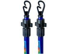 Easy Shopping® 2.6 Meter/8.5ft 2 x Heavy Duty Adjustable Washing Line Prop Telescopic Pole Home Garden Pole Clothing Laundry Support with Hook End, Black and Blue.