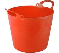 Easy Shopping 26 Litre Flexi Tub Garden Home Flexible Colour Rubber Storage Container Bucket Polyethylene Flex Tub- MADE IN U.K. (Orange)