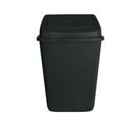 Easy Shopping® 30 Liter Plastic BLACK Swing Bin for Home and Kitchen Garden Indoor Outdoor Rubbish Waste disposal Dust Bin