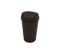 Easy Shopping 45 Liter 45L TOUCH BIN Colour Bin for HOME GARDEN OFFICE SCHOOL BATHROOM TOP BINPortable Pedal Bin Removable Lid (BLACK)