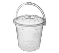 Easy Shopping® 5L 10L 15L 20L Clear Plastic Bucket with Lid and Carry Handle Storage Unit Container Bin (10 Litre)