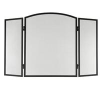 Easy Shopping® Black Metal Fire Guard 3-Panel Safety Screen Strong, Stylish & Protective Flame Guard for Coal & Wood Fire, Folding Fireplace Cover, Foldable Fire Screen