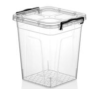 Easy Shopping® Clear Plastic Deep Storage Box with Locking Lid Food Grade Container Ideal for Kitchen, Home, Office, Travel & More Stackable, Multiple Sizes (5 Litre)