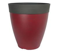 Easy Shopping® Gala Planter 14" Plant Pot Indoor Home Outdoor Garden Flower Tree Plastic Planter Attractive Planters Made From 100% Recycled Plastic (Burgundy Stone)