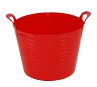 Easy Shopping Large Medium Small Flexi Tub Garden Home Flexible Colour Rubber Storage Container Bucket Polyethylene Flex Tub- MADE IN U.K. (Large 42 Liter, Red)