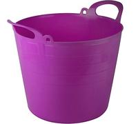 Easy Shopping Large Medium Small Flexi Tub Garden Home Flexible Colour Rubber Storage Container Bucket Polyethylene Flex Tub- MADE IN U.K. (Medium 26 Liter, Purple)
