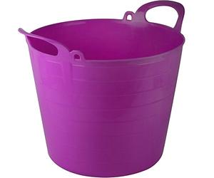 Easy Shopping Large Medium Small Flexi Tub Garden Home Flexible Colour Rubber Storage Container Bucket Polyethylene Flex Tub- MADE IN U.K. (Medium 26 Liter, Purple)