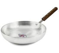 Easy Shopping Master Cook Heavy Gauge Aluminium Frying Pan with Wooden Handle - Chef's Skillet for Curry, Restaurant, Catering, Home (22cm)