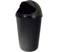 Easy Shopping® Plastic Bullet Bins 50L Wastepaper Recycle Dustbin Flap Lid Kitchen, Home Office Rubbish Trash Basket (1)