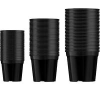 Easy Shopping® Square Plant Pot Strong Black Plastic Hydroponic Pots, Home Kitchen Garden Nursery Flower Plant Pot Flowerpots Succulent Planter Variety of Sizes (30, 14x14x16cm(2.5L) Square)