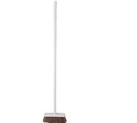 Easy Shopping® Wooden Handle Broom Soft & Hard Brush Sweeping Industrial Home Garden Yard Outdoor Easy Grip (10" Hard Brush)