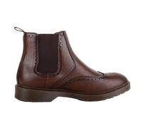ABSOLUTE FOOTWEAR Mens Easy Slip On Faux Leather Chelsea Desert Boot with Twin Gusset - Brown - UK 8 / EU 42