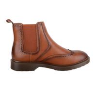 Easy Slip On Faux Leather Chelsea Desert Boot with Twin Gusset ABSOLUTE FOOTWEAR Tan 9