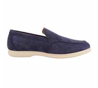 Easy Slip On Suede Look Casual Loafer Shoe with Constrast Sole ABSOLUTE FOOTWEAR Navy 7