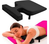 EASY SPA Massage Table Breast Pillow Upgraded for Larger Bust Sizes(AA-C+), Wedge Cushion, Comfort Bolster Wedge, Prone Pillow (Black) for Sleep or After Surgery