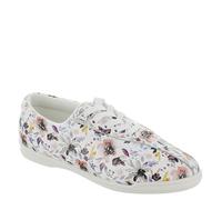 Easy Spirit Women's AP1 Leather Walking Shoe, White-floral-multi-purple, 9 Narrow