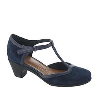Easy Spirit Women's Cara T-Strap Pump, Navy, 7 Narrow