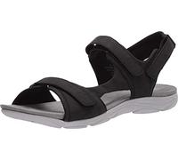 Easy Spirit womens Lake3Sport Sandal, Black, 9.5 Narrow