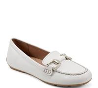 Easy Spirit Women's Megan Loafer Flat, White 140, 4 UK