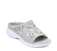 Easy Spirit Womens Traciee2 Open Toe Casual Slide Sandals, Silver,