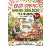 Easy Spring Word Search for Seniors: Jumbo extra large print Word find Puzzles, memory games and brain activities for elderly and adult, Relax and keep your mind active.