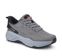 Easy Step in Wide Fit Memory Foam Trainers - Grey Size 10