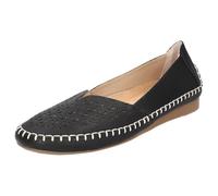 Easy Street Womens Amity, Black with Perfs, 9.5 Wide
