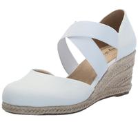 Easy Street Women's Pari Sandal, White Canvas, 7.5 X-Wide