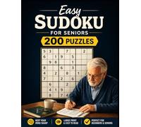 Easy Sudoku for Seniors: 200 Large Print Puzzles with Solutions
