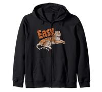 Easy Tiger funny graphic wild spirited tigers calm down mens Zip Hoodie