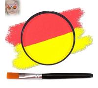 Easy to Apply, 2 Colors Water Soluble Face Makeup Paint for Adults Kids, High Saturation Water Based Face Palette Paint with Brush, Safe Non-Irritating Formula for Sensitive Skin (Devil’s Laugh)