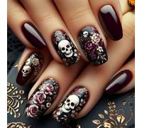 Easy To Apply Square Tips Fake Nails With Halloween Inspired Spiderweb And Pumpkin Detail Press On Nails For Party Halloween Fake Nail
