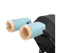 Easy to Assemble Baby Strollers Gloves with Button Attachment Windproof Waterproof Plush Lined for Strollers Bike Use Cold Weather Gloves