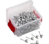 Easy to attach: for attaching and guiding cables and wires. Suitable for diameters of 7-11 mm. Surface-mounted on wood or masonry. Pre-assembled nail for quick use.