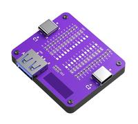 Easy to Carry Two Head Type C Circuit Tester for Smartphone Repair and Electronic Device Analysis with LED Indicators Practical Two Port Type C Tester