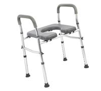 Easy to Clean Commode Chair Rails Easy to Use for Hygienic Environment Like Hospitals & Nursing Homes Bedsides Chair