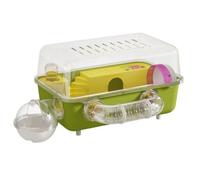 Easy to Clean Double Layer Hamster Cage, Green, Youthful Green | Hamster Cage with Tubes, Ventilated, for Indoor