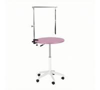 ＡＷＨＡＯ Easy to Clean Hydraulic Animal, Pink Top With White Base | Heavy-Duty, Grooming Table with Non-Slip Top, Stable, for Home, Dog Owners