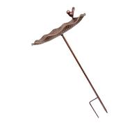 Easy to Clean Iron Bird Bath Watering Station for Garden Winterproof Design Decorative Standing Basin Outdoor Bath Vintage Iron Feeder for Garden