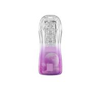 Easy to Clean Men's Relaxation Massager, Transparent Silicone Material, Relaxes Muscles to Improve Endurance, Small and Portable(Purple)