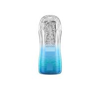 Easy to Clean Men's Relaxation Massager, Transparent Silicone Material, Relaxes Muscles to Improve Endurance, Small and Portable(Blue)